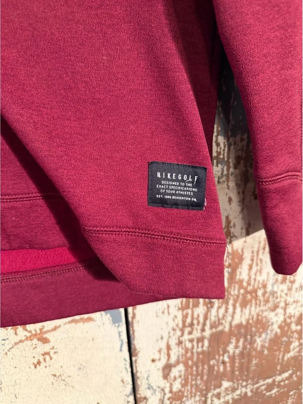 Men's Nike Golf Maroon 1/4 quarter zip pullover size Large
